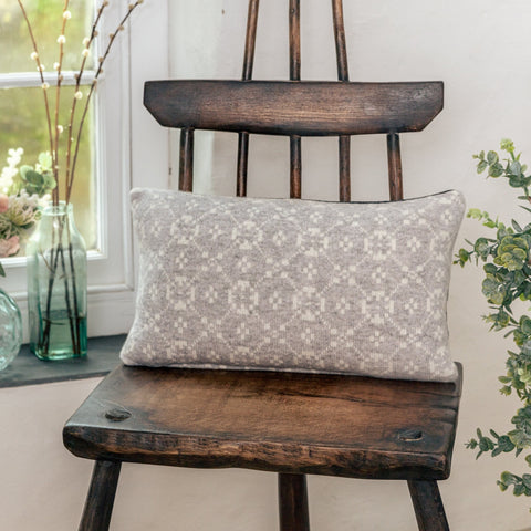 Mist Rectangle Lambswool Cushion