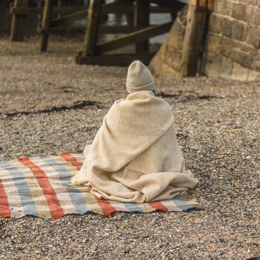 Hazel Fishbone Welsh Blanket by Tweedmill