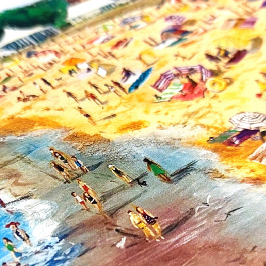 'Busy Barry Island' Welsh Art Print
