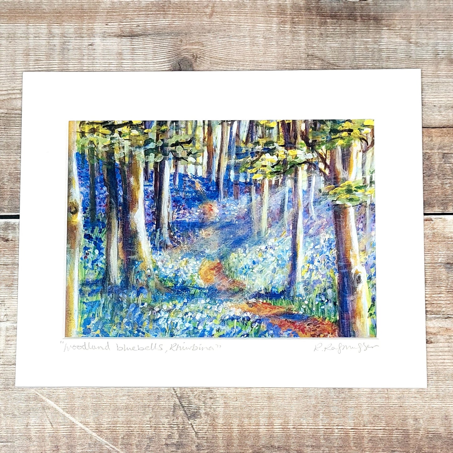 Landscape 'Rhiwbina Bluebells' Welsh Art Print