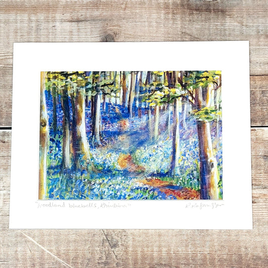 Landscape 'Rhiwbina Bluebells' Welsh Art Print