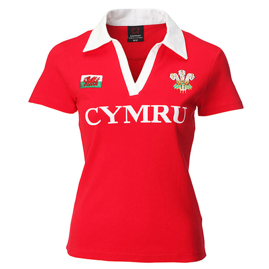 Ladies short sleeve Cymru rugby shirt