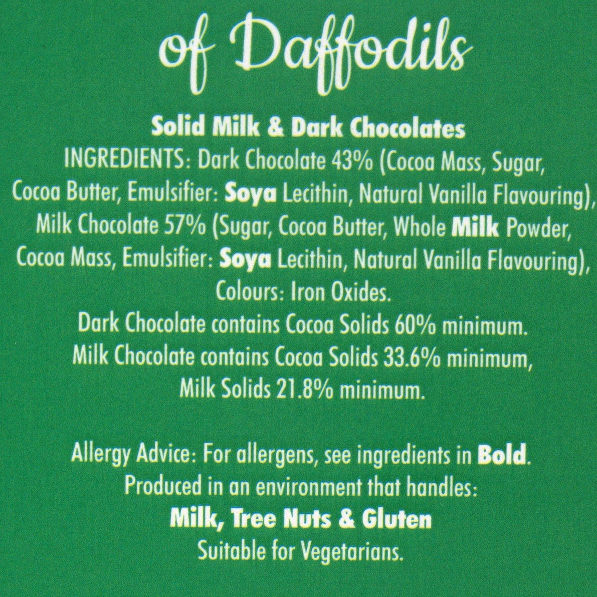 Bunch Of Daffodils Welsh Chocolate