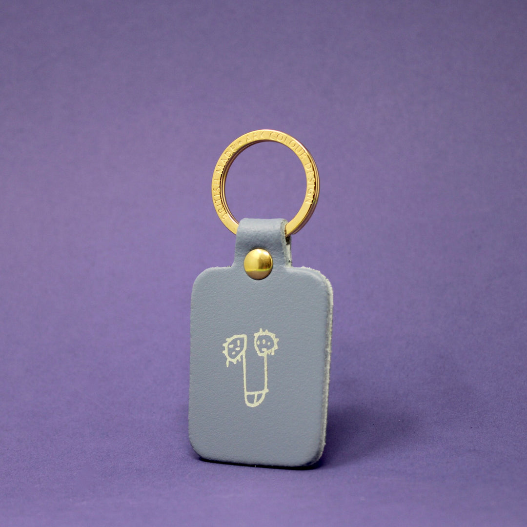 Lilac Grey Willy Keyring