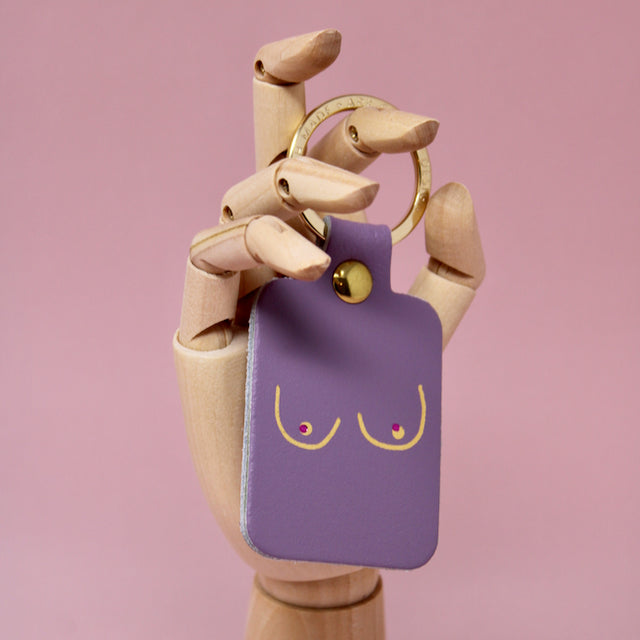 Lilac Boobs Keyring