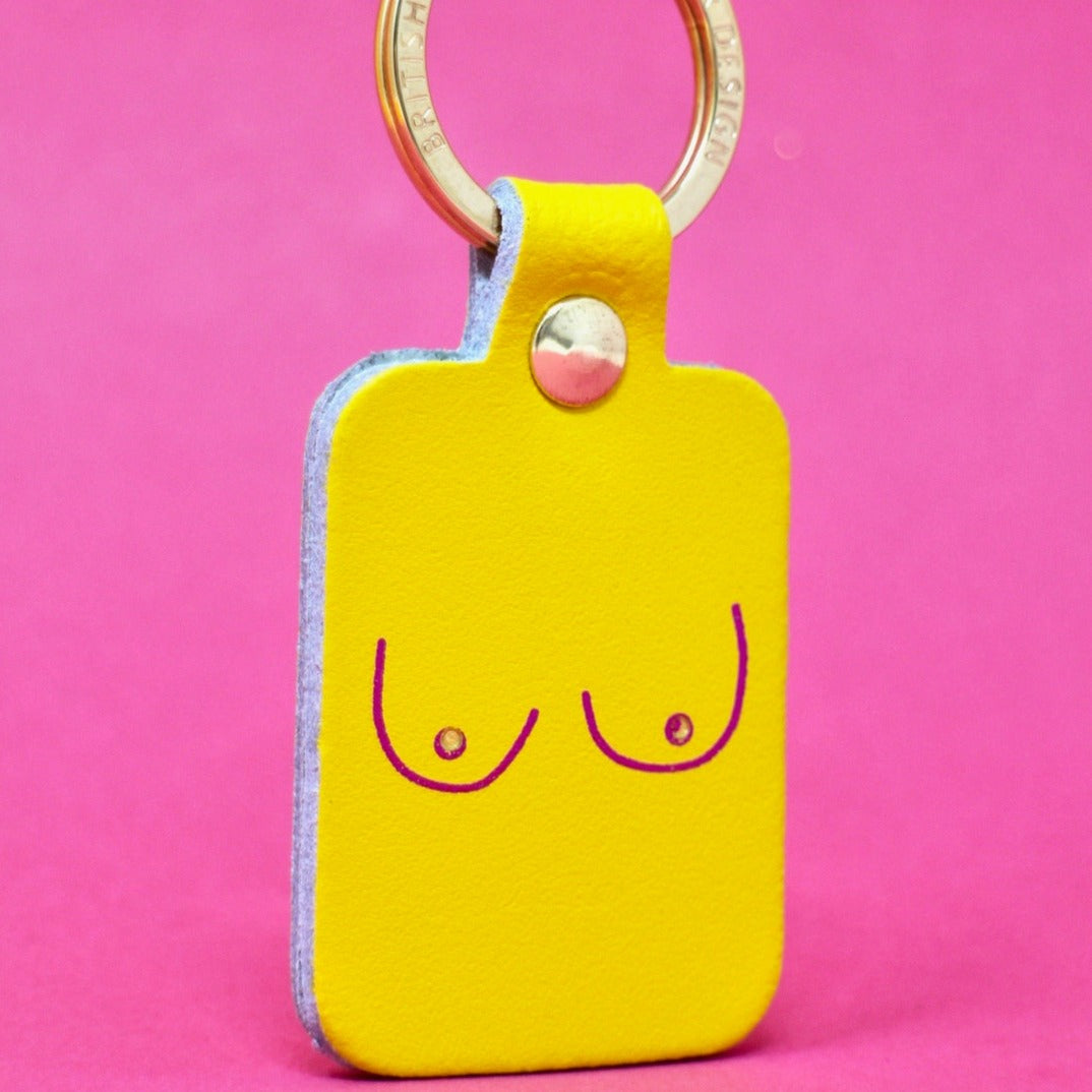 Yellow Boobs Keyring