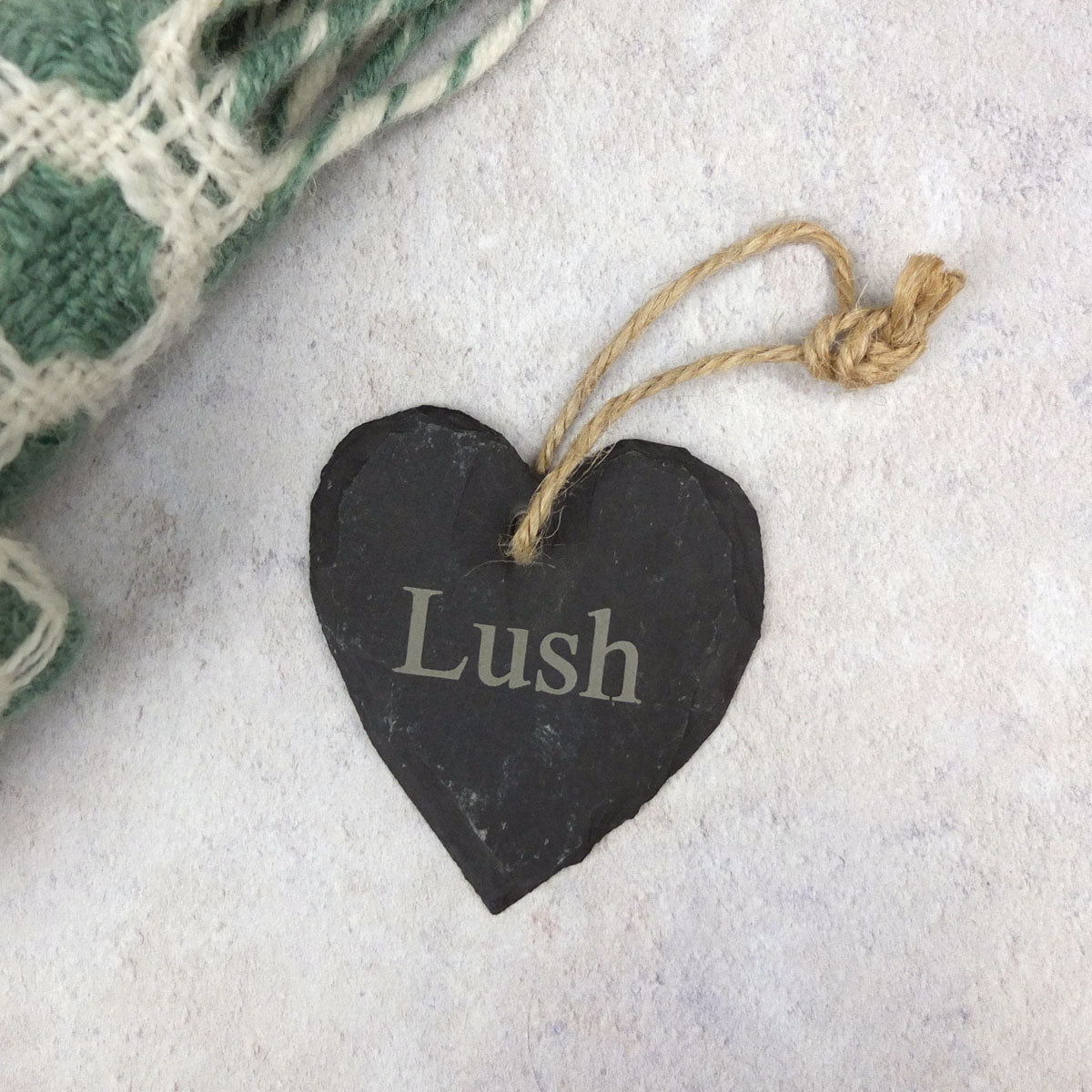 Lush Small Slate Hanging Heart