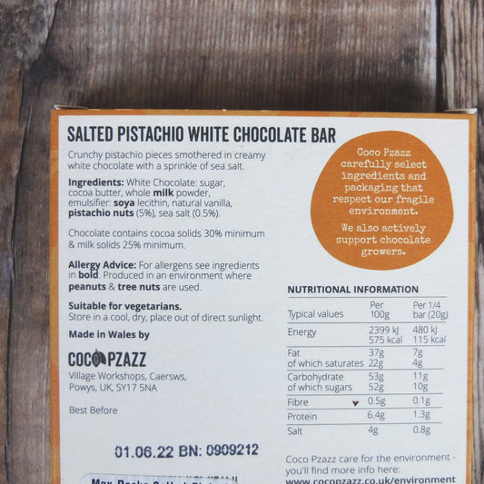 Salted Pistachio Bar by Max Rocks