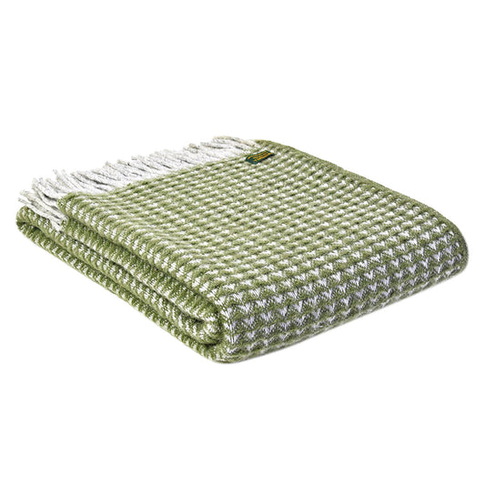 Olive Treetop Welsh Blanket by Tweedmill