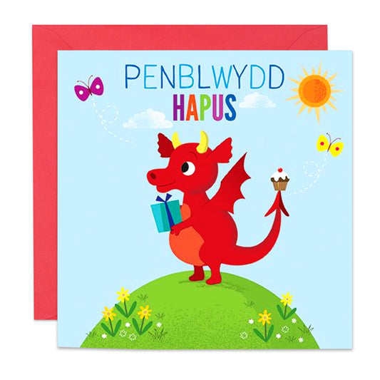 Penblwydd Hapus Dragon Card