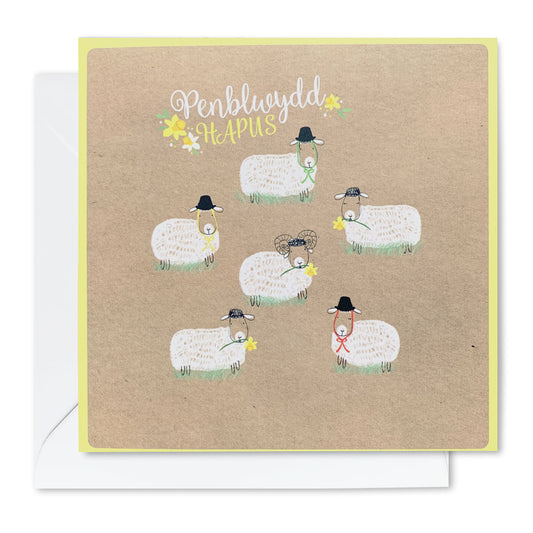 Penblwydd Hapus Sheep card
