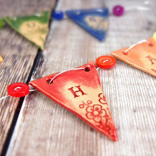 Ceramic Hapus Rainbow Bunting