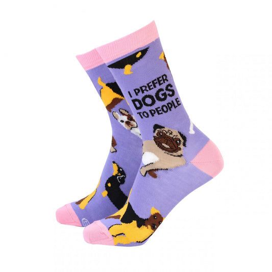 Ladies 'I Prefer Dogs' Socks