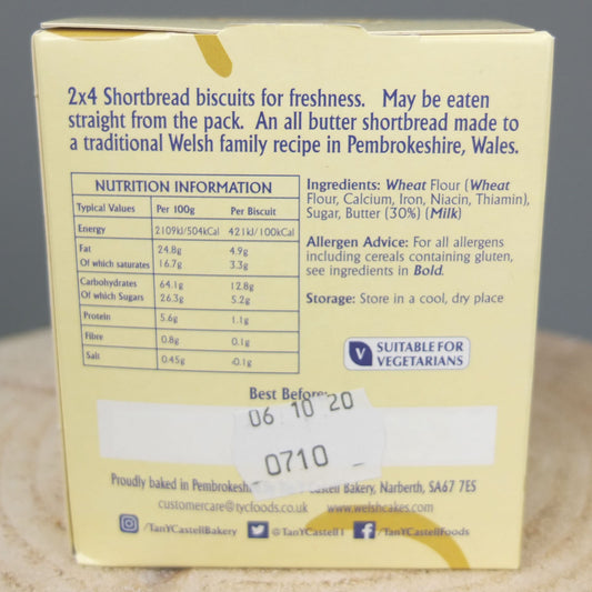 Plain Shortbread - Box of 8