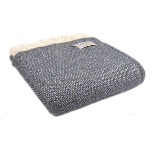 Blue Slate Illusion Welsh Blanket by Tweedmill
