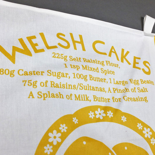 Welsh Cake Recipe Tea Towel