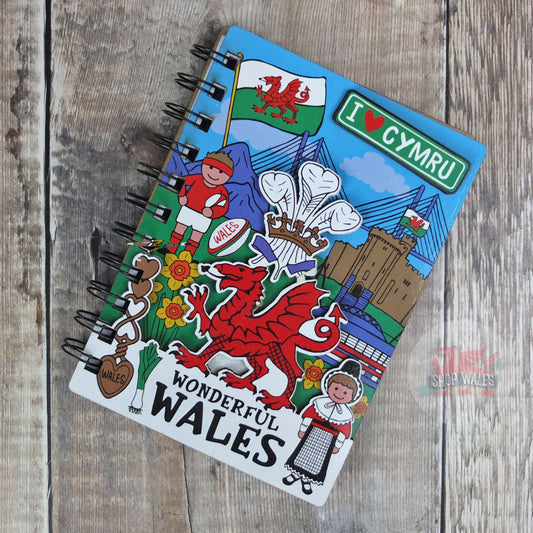 Wonderfully Welsh Wooden Notebook