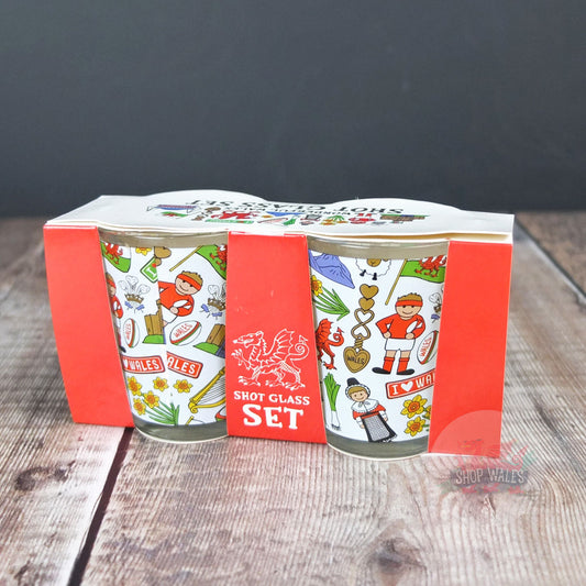 Wonderfully Welsh Shot Glasses Two Pack