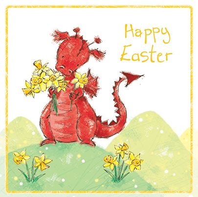 Happy Easter Dragon Card