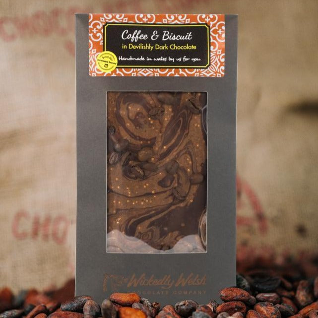 Coffee and Biscuit Dark Chocolate Bar