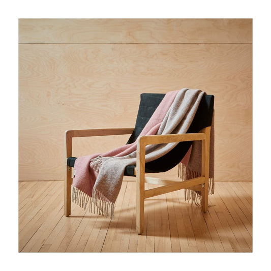 Dartmoor Sunken Pink Welsh Blanket by Tweedmill