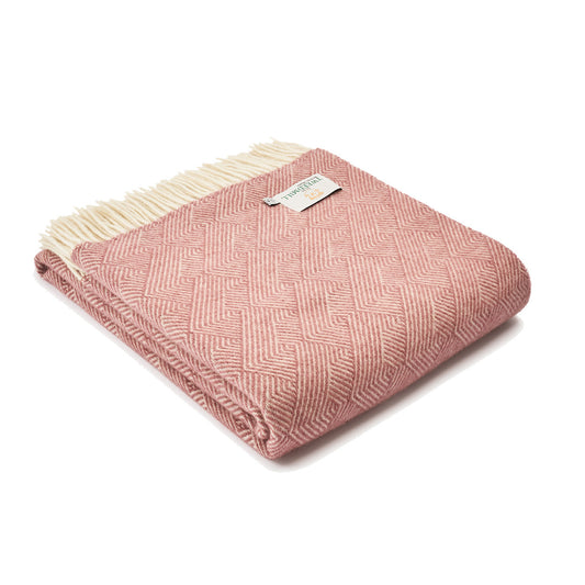 Smokey Rose Delamere Throw by Tweedmill