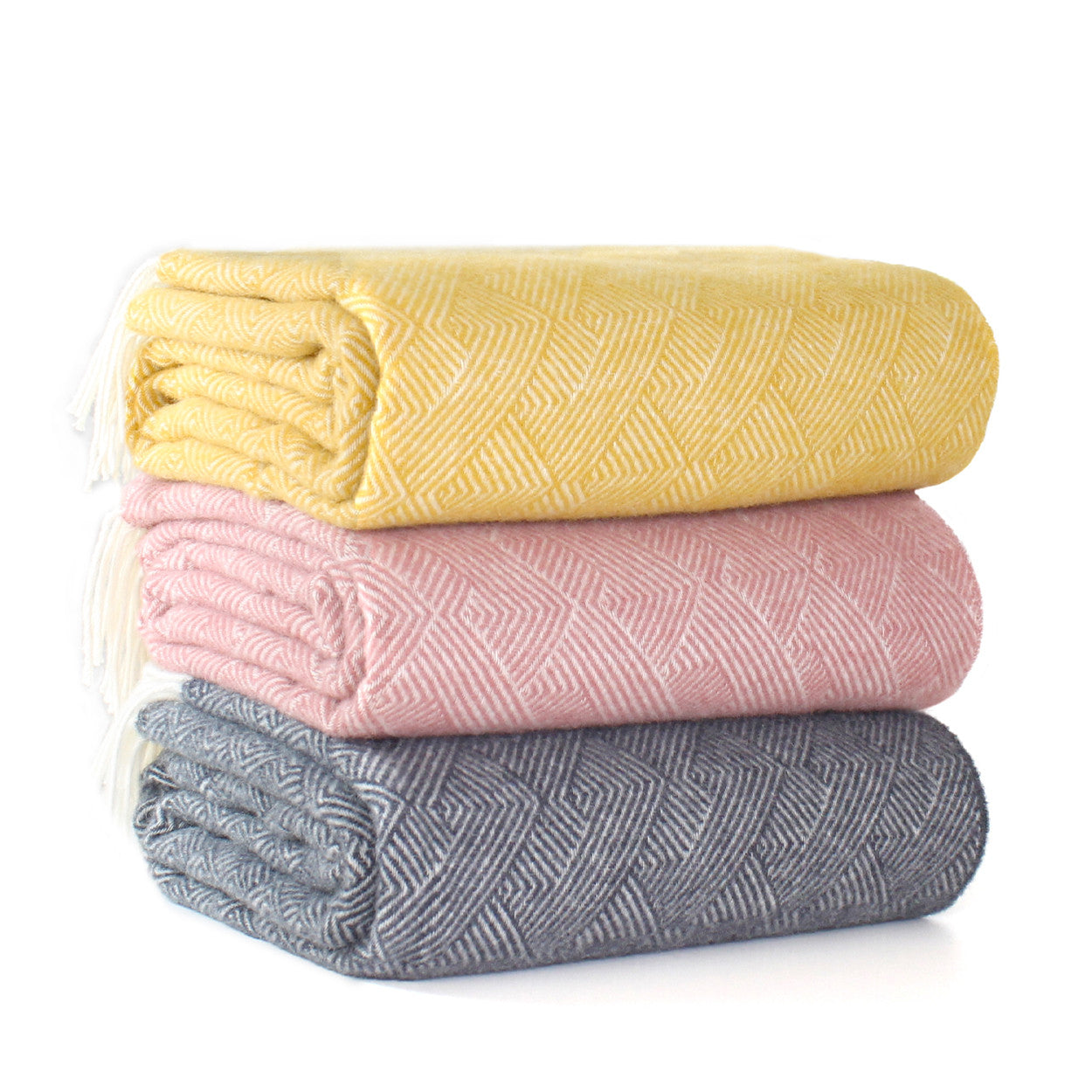 Yellow Delamere Welsh Blanket by Tweedmill