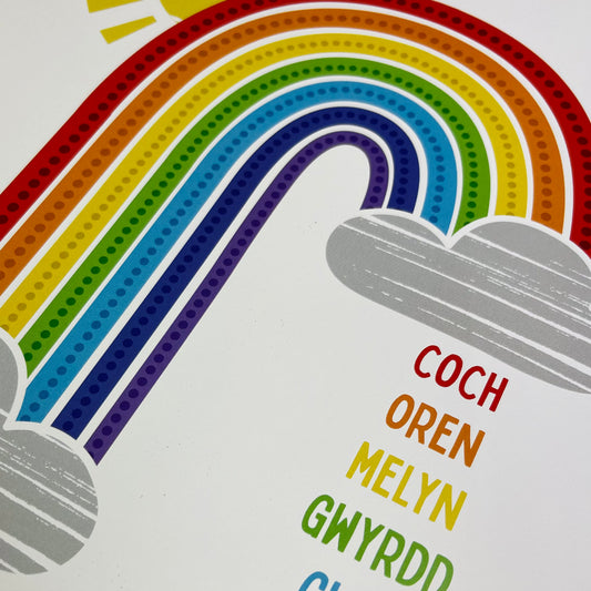 Welsh Colours Rainbow Print