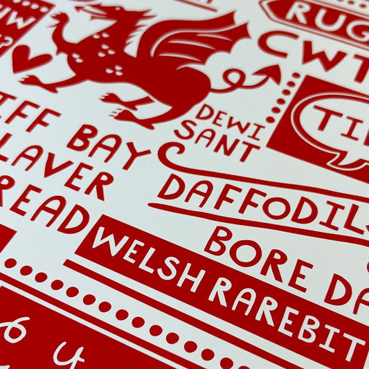 Cardiff Iconic Words Print