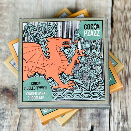 Vegan Ginger Dark Welsh Chocolate by Coco pzazz
