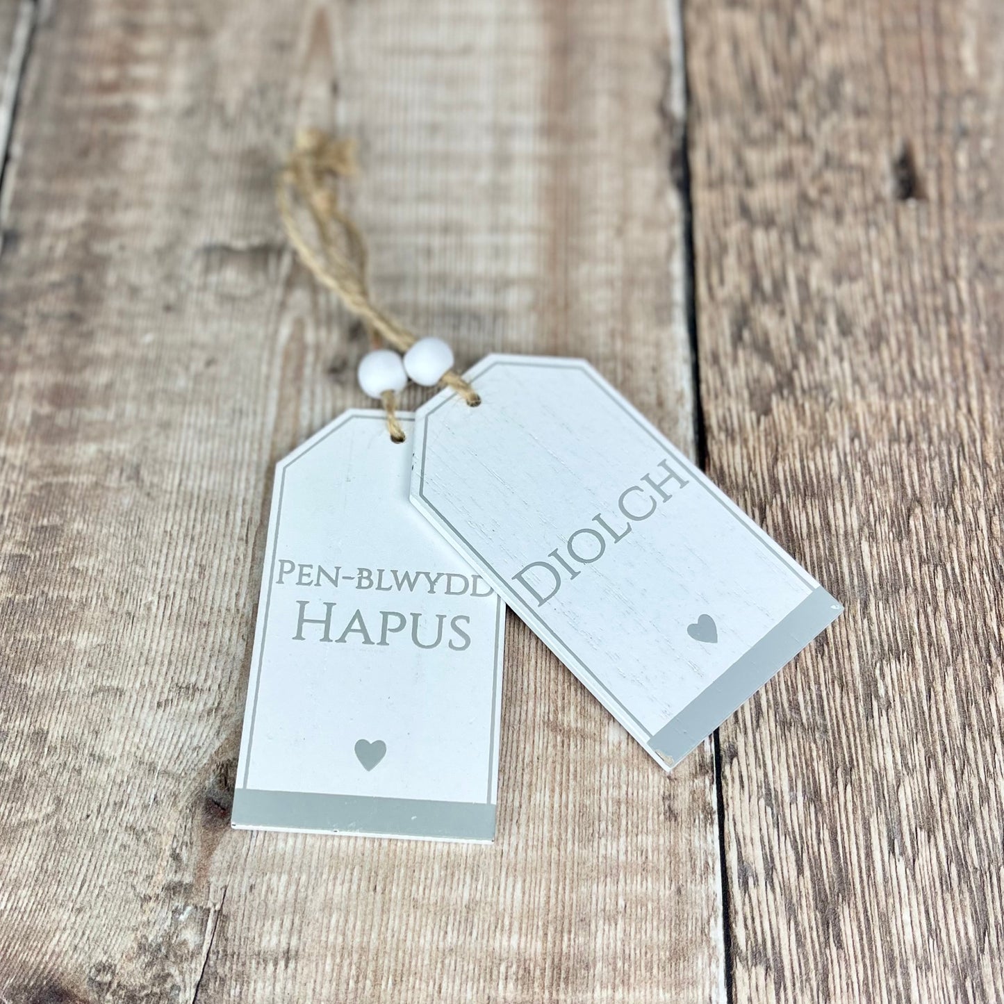 Pen-Blwydd Hapus Wooden Tag