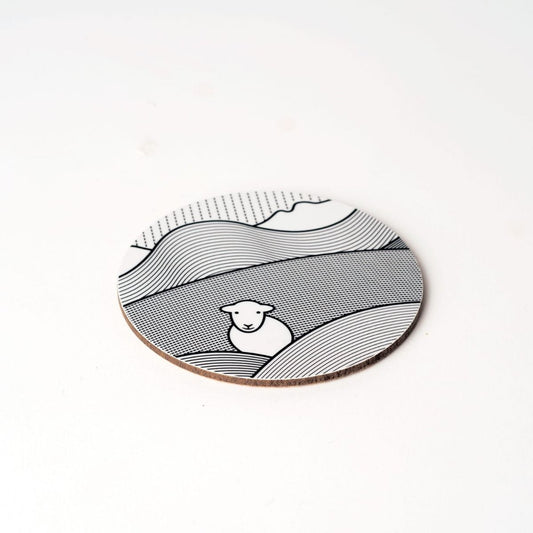 Herdy Lined Sheep Coaster