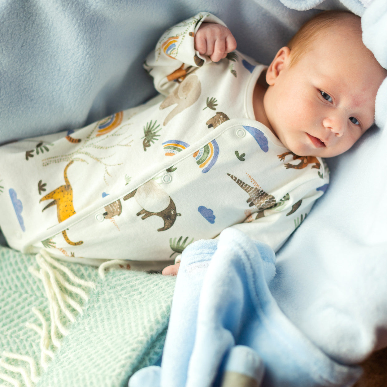 Ocean Beehive Welsh Pram Blanket by Tweedmill