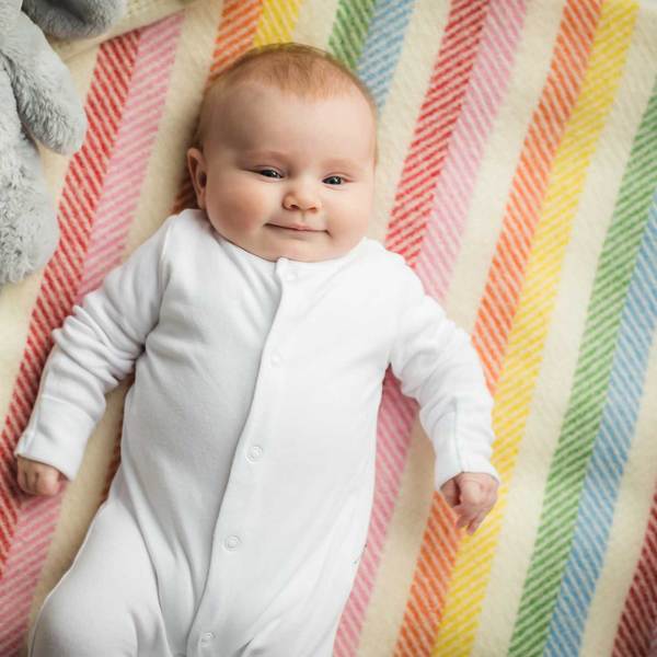 Rainbow Welsh Pram Blanket by Tweedmill