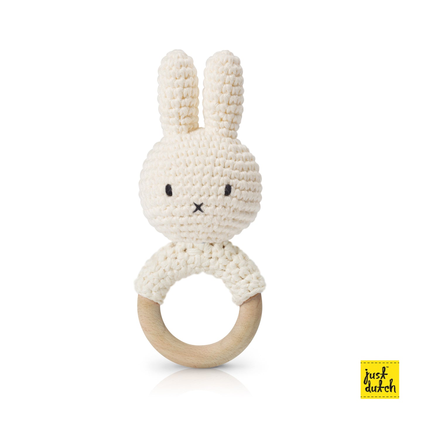 Just Dutch Miffy Rattle White