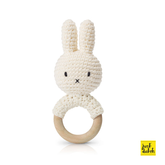 Just Dutch Miffy Rattle White