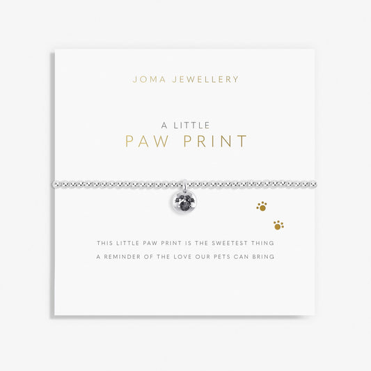 A Little 'Paw Print' Bracelet in Silver Plating