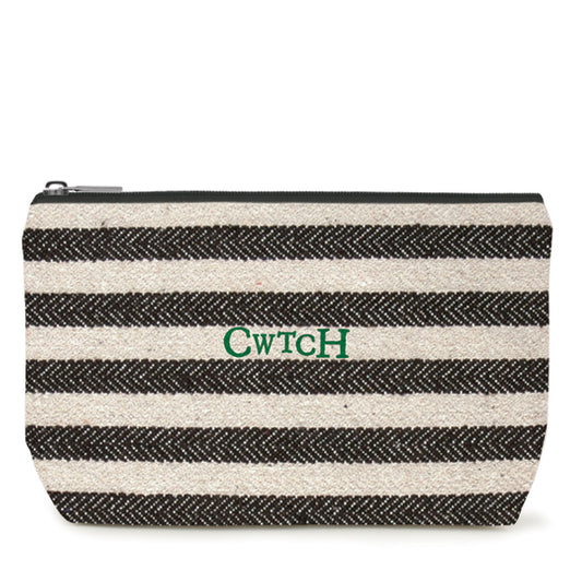 Wide Stripe Cwtch Cosmetic Pouch