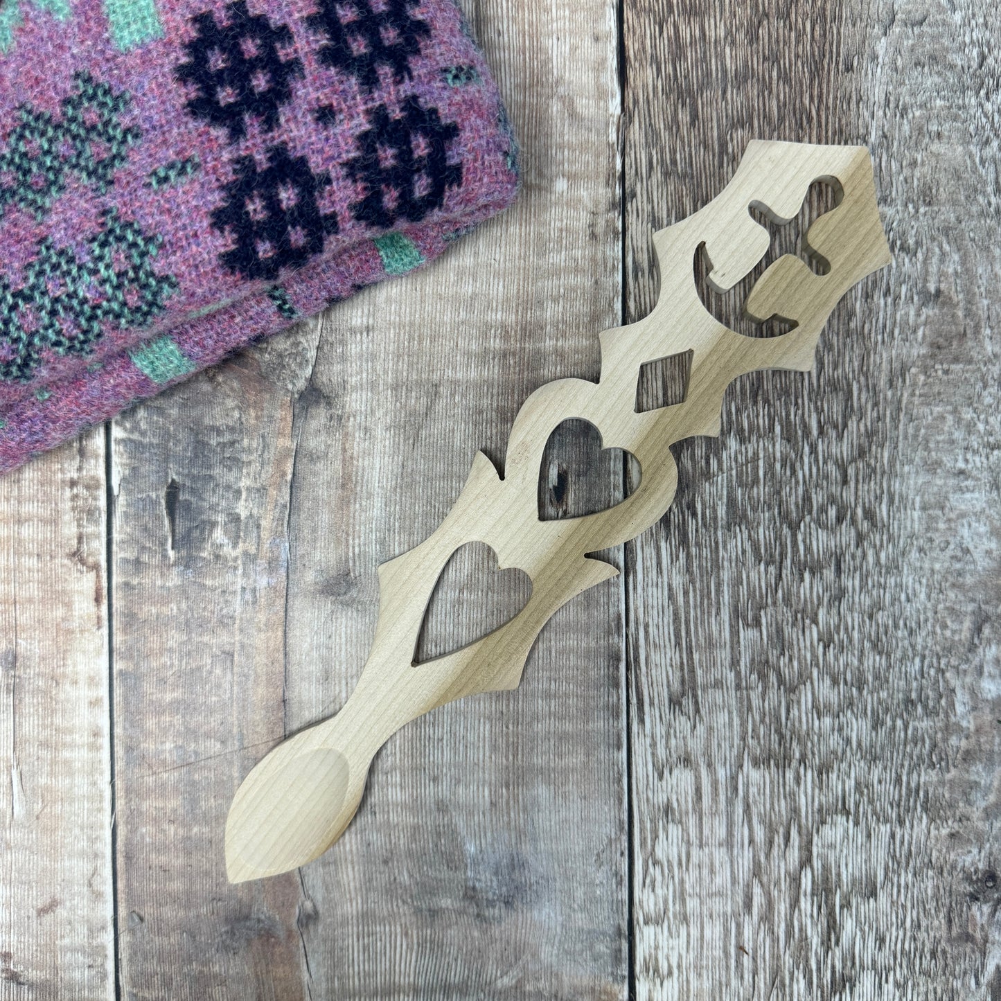 Anchor Heart Lovespoon, Extra Large  - Light Tone