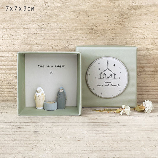 Boxed Away In A Manger Decoration