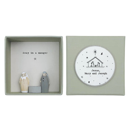 Boxed Away In A Manger Decoration