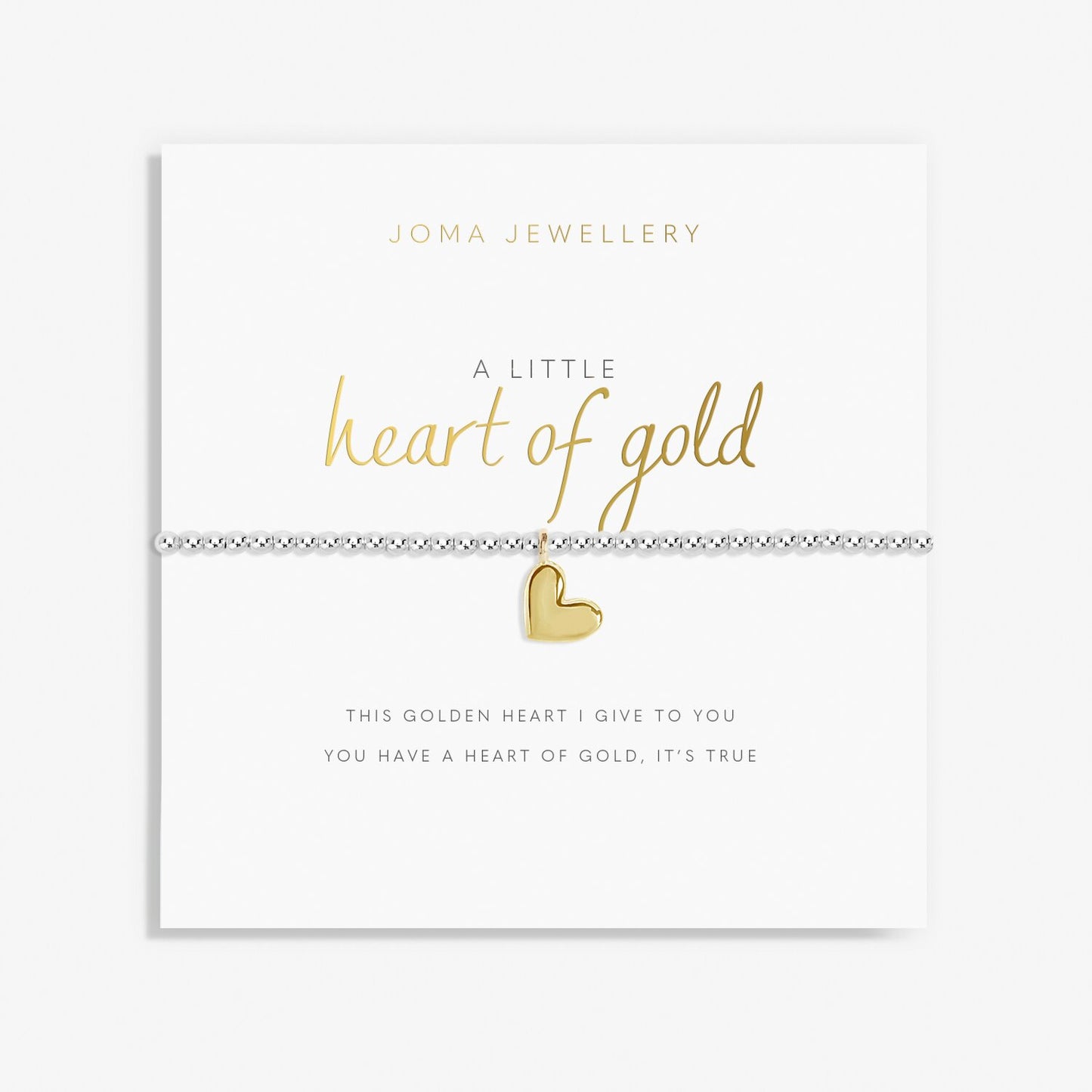 A Little A Little 'Heart Of Gold' Bracelet