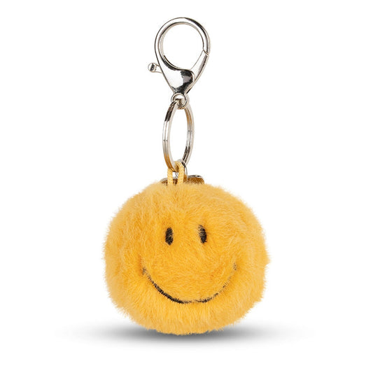 Smiley Fuzzy Yellow Keyring