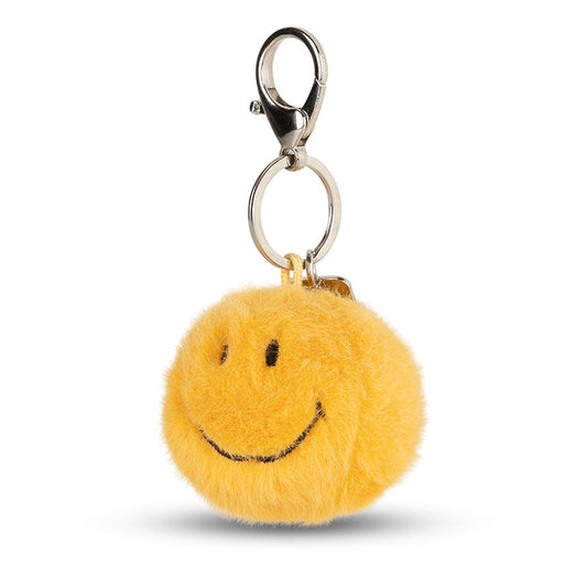 Smiley Fuzzy Yellow Keyring