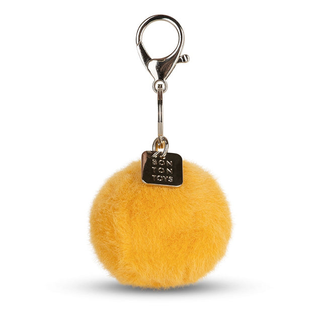 Smiley Fuzzy Yellow Keyring