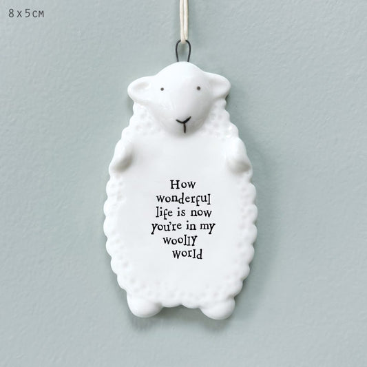 Wonderful Life Sheep Hanging Decoration