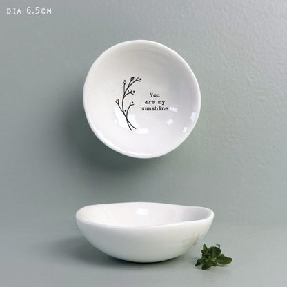 Tiny 'You Are My Sunshine' Dish