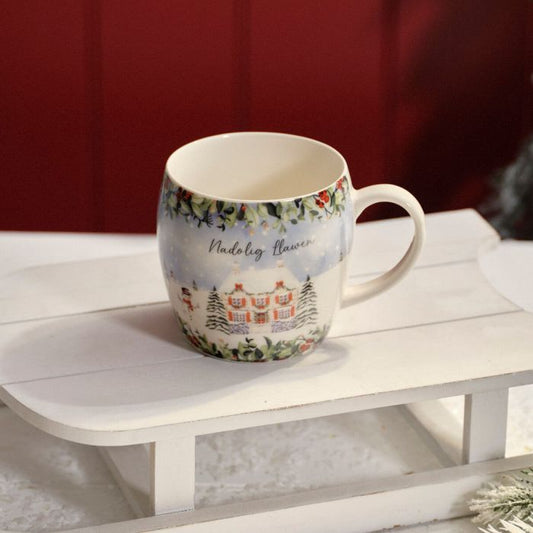 Nadolig Llawen Cottage Scene Mug