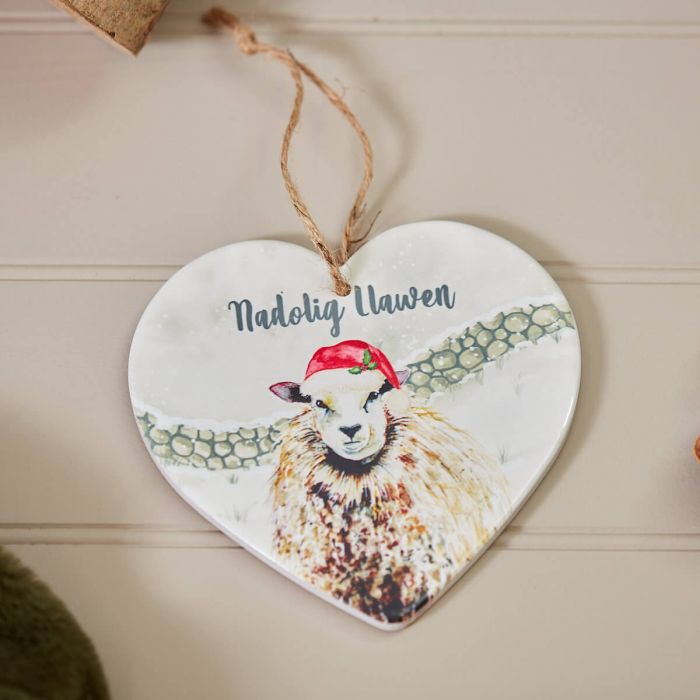 Nadolig Llawen Sheep Decoration