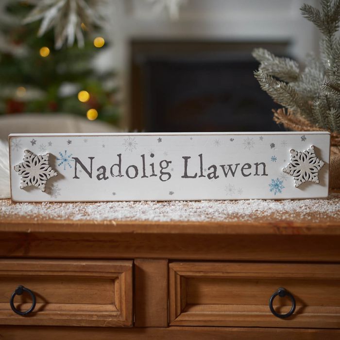 Nadolig Llawen Snowflake Plaque